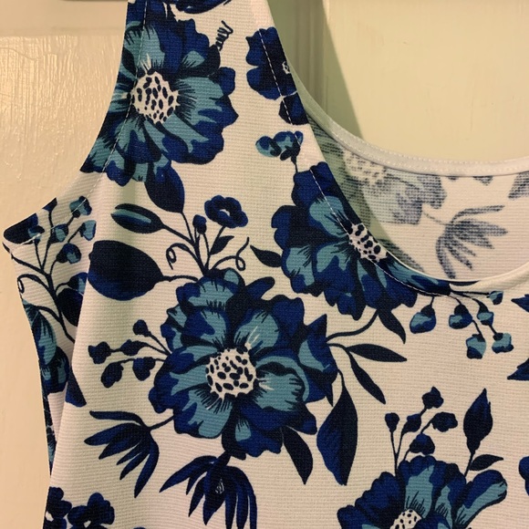 Blue Floral Dress - Picture 3 of 5